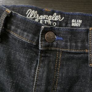 Wrangler Retro Slim Bootcut Jeans - Dark Blue